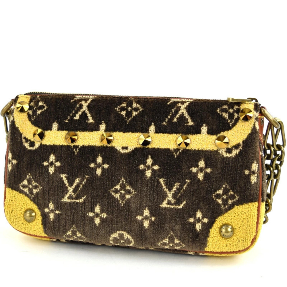 Louis Vuitton Monogram Trompe loeil Pochette Accessoires Handbag Terry Cloth - Picture 3 of 11